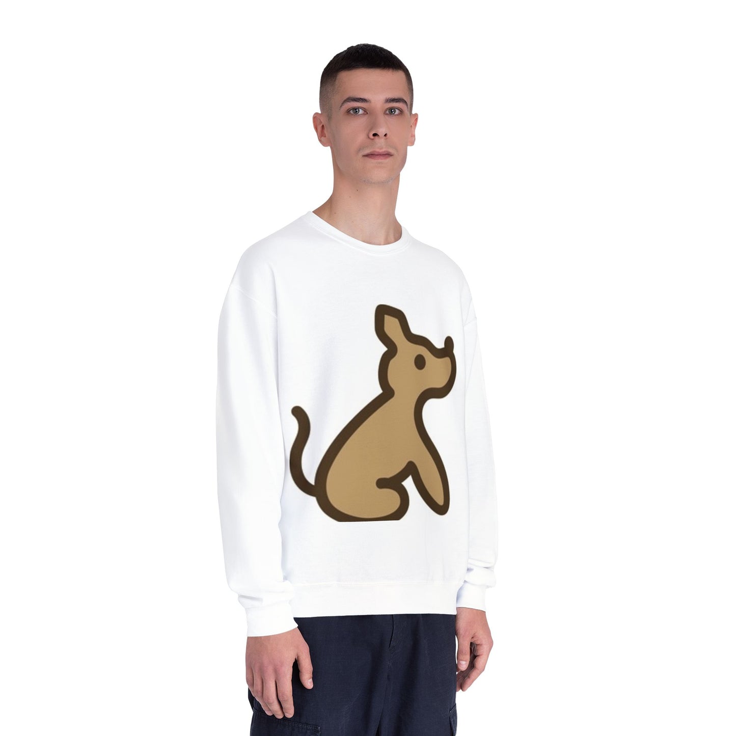 Cute Dog Illustration Unisex Crewneck Sweatshirt - Cozy Pet Lover Gift