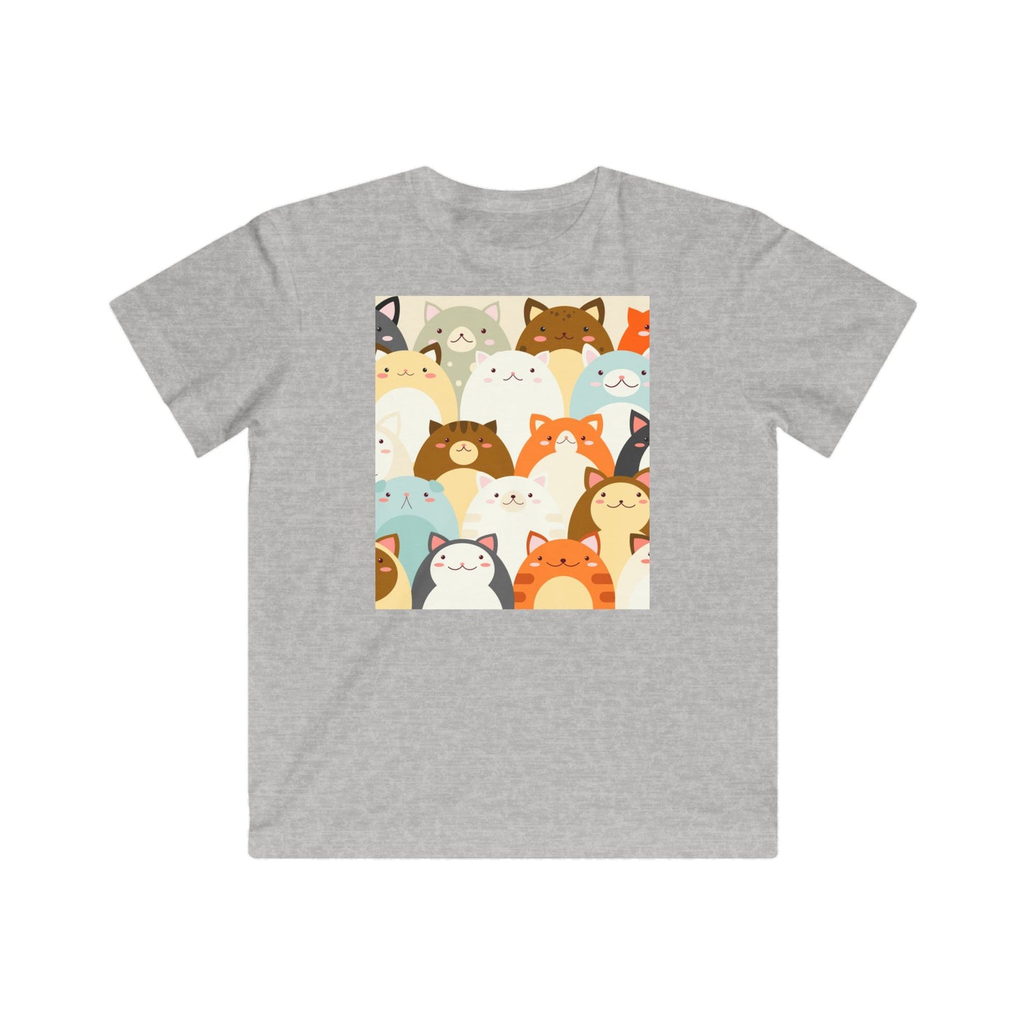 Cute Animal Faces Kids Fine Jersey Tee - Fun & Playful Design for Kids