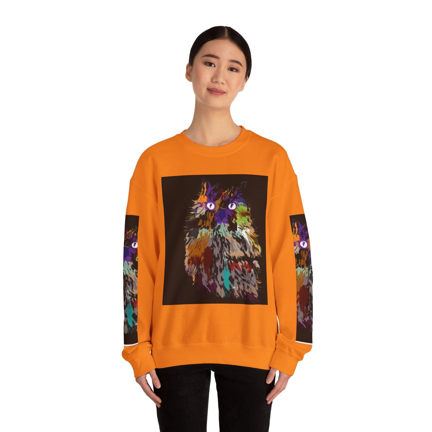 Colorful Owl Crewneck Sweatshirt - Unisex Heavy Blend™ - Cozy Art Wear for Animal Lovers