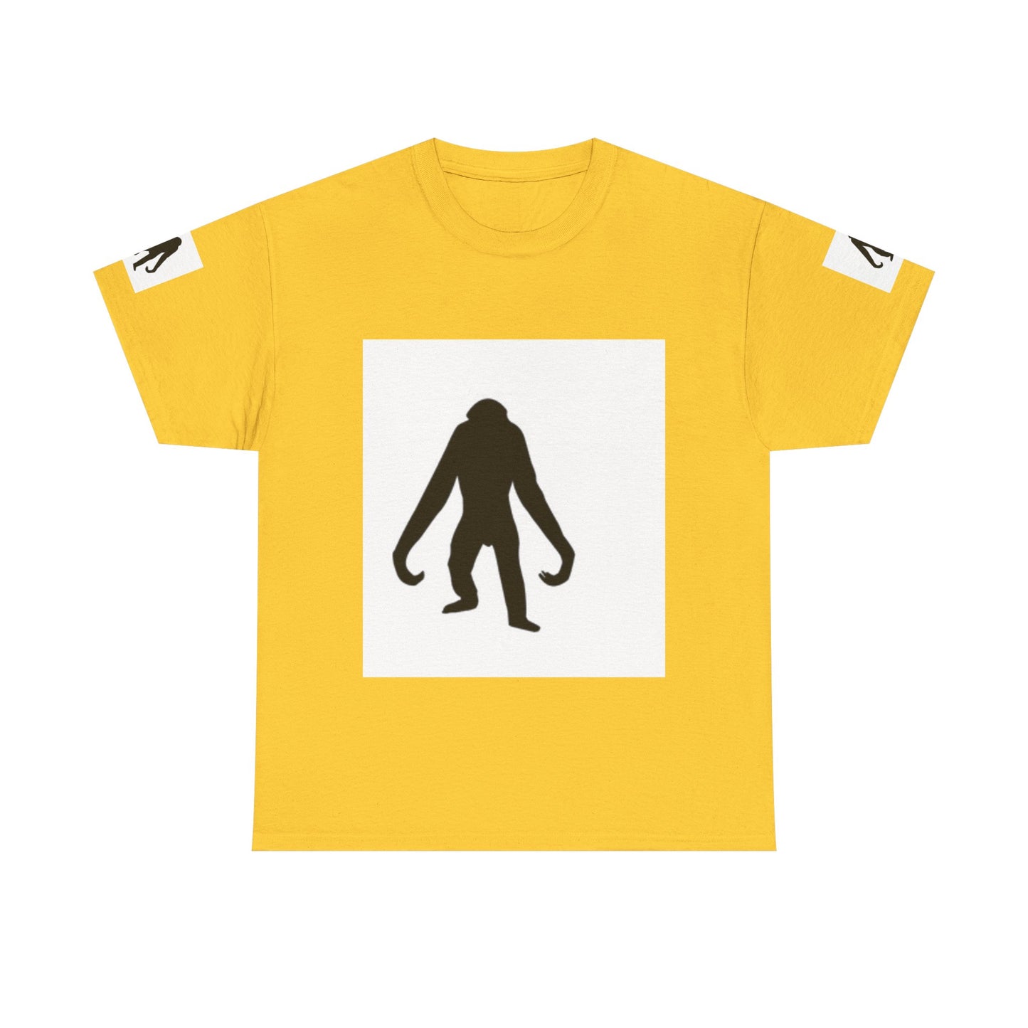 Unisex Heavy Cotton Tee - Bold Monkey Silhouette Tee for Animal Lovers