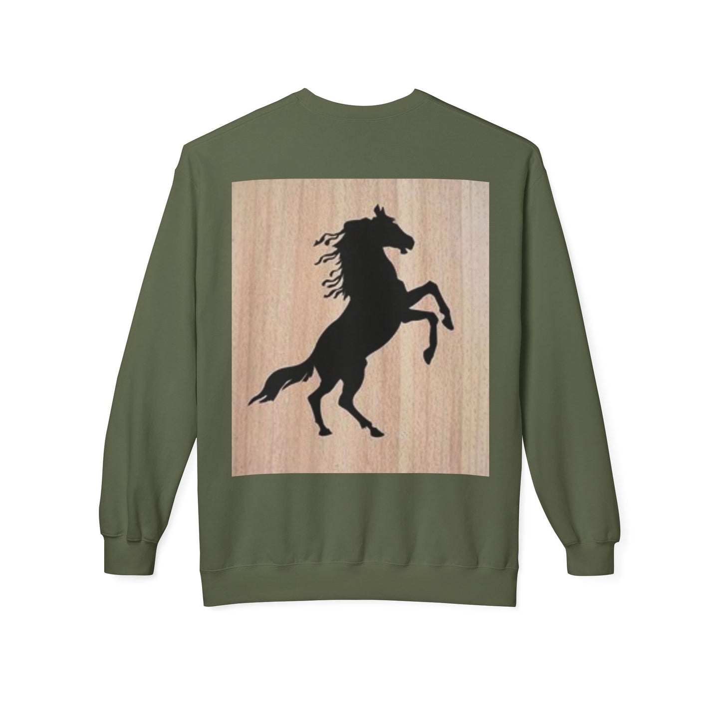 Equestrian Silhouette Fleece Sweatshirt - Perfect for Horse Lovers