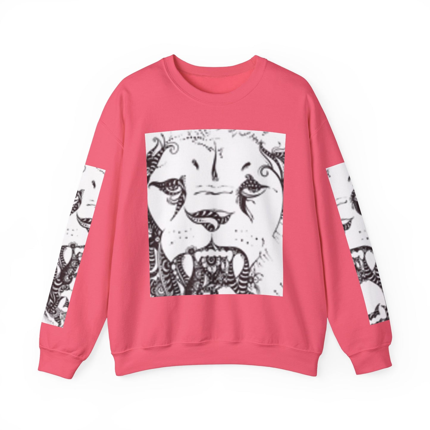 Wild Spirit Lion Graphic Crewneck Sweatshirt | Unisex Heavy Blend