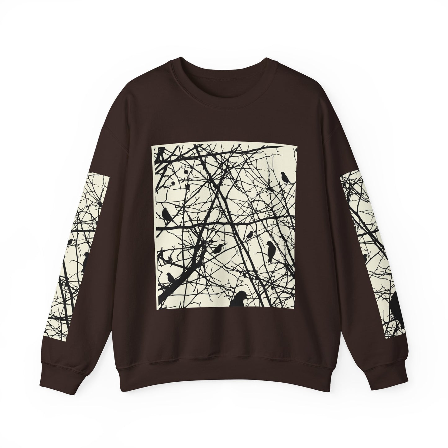 Nature-Inspired Unisex Crewneck Sweatshirt with Bird Print
