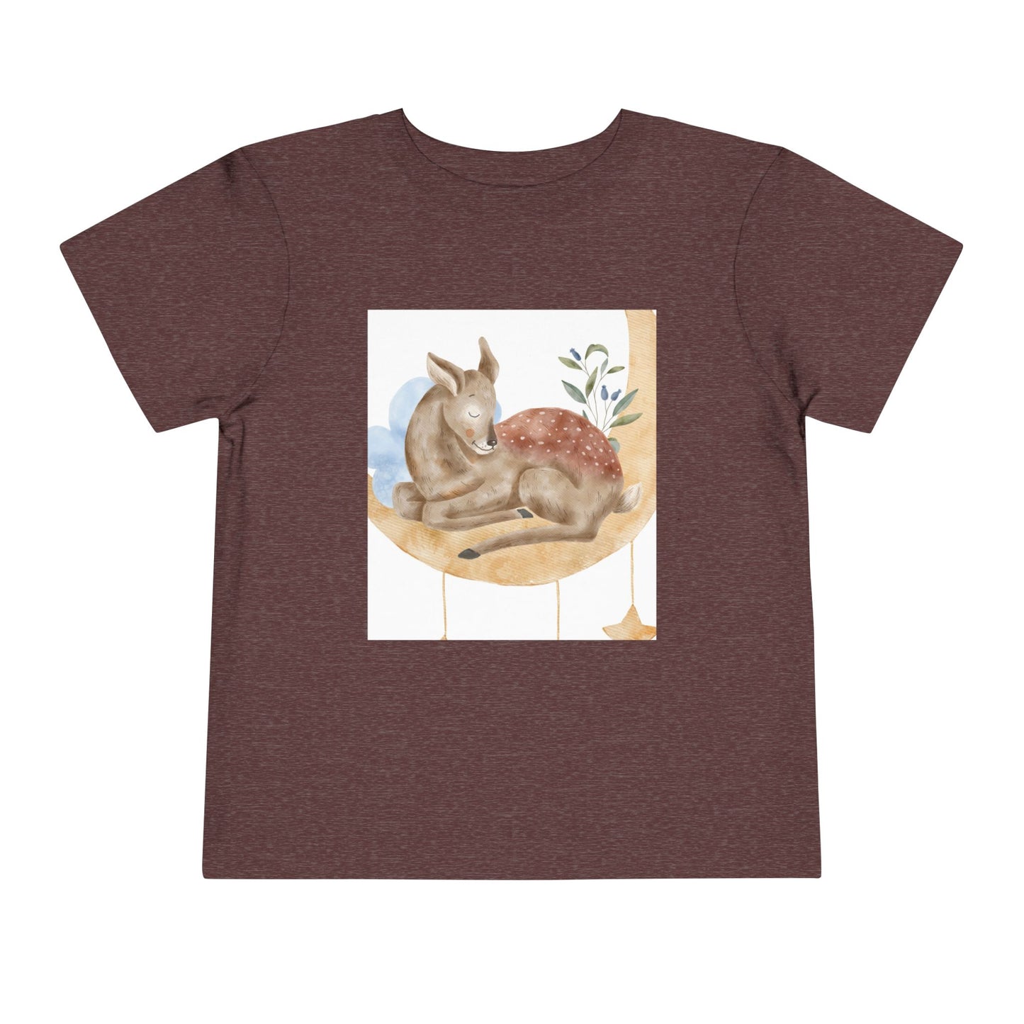 Whimsical Fawn Toddler Tee - Cute Short Sleeve Shirt for Kids