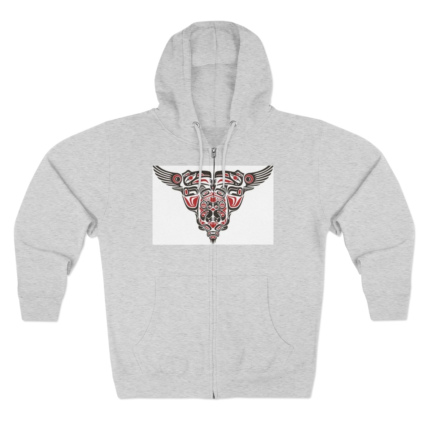 Artistic Tribal Unisex Zip Hoodie - Unique Modern Design