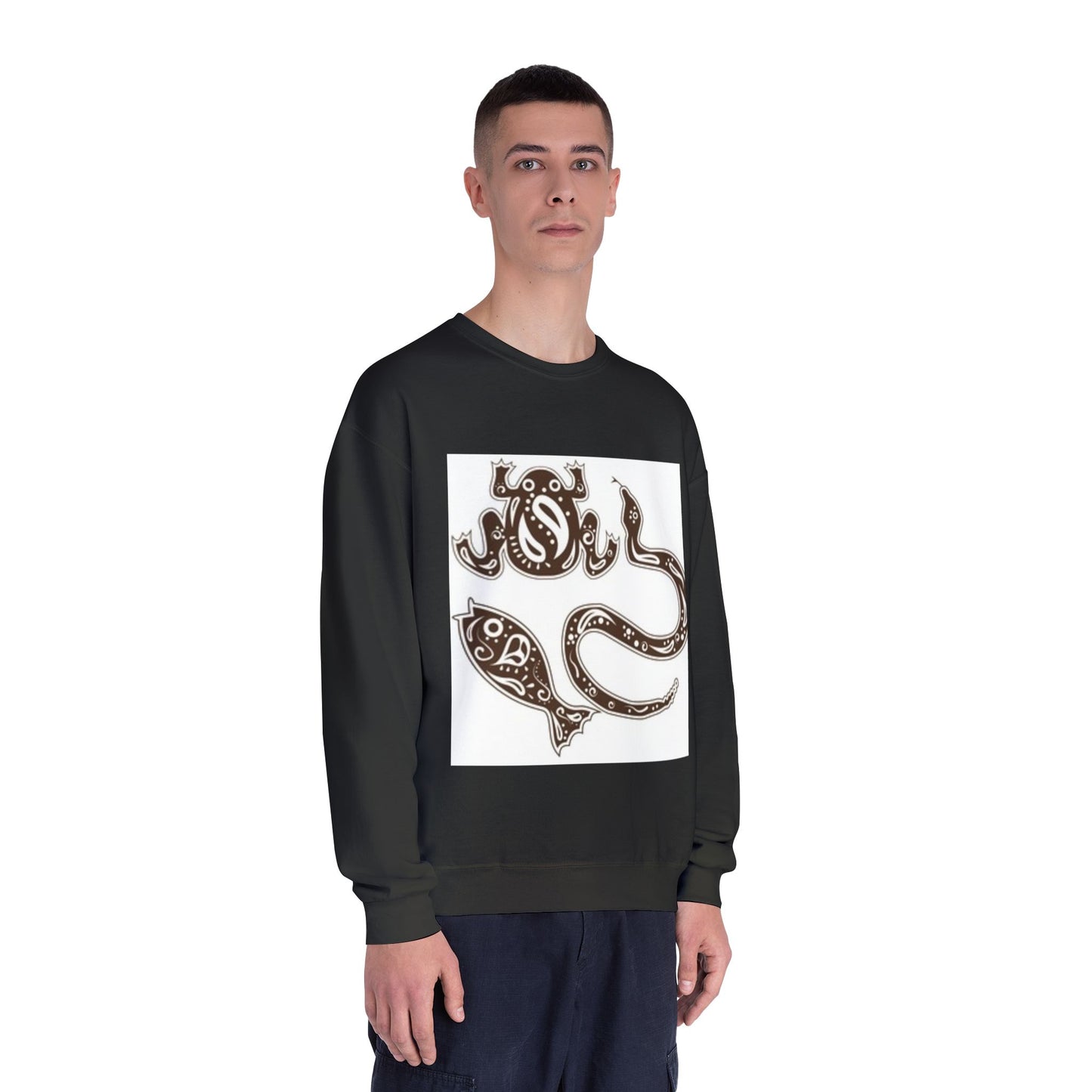Whimsical Marine Life Unisex Crewneck Sweatshirt - Cozy Ocean-Inspired Apparel