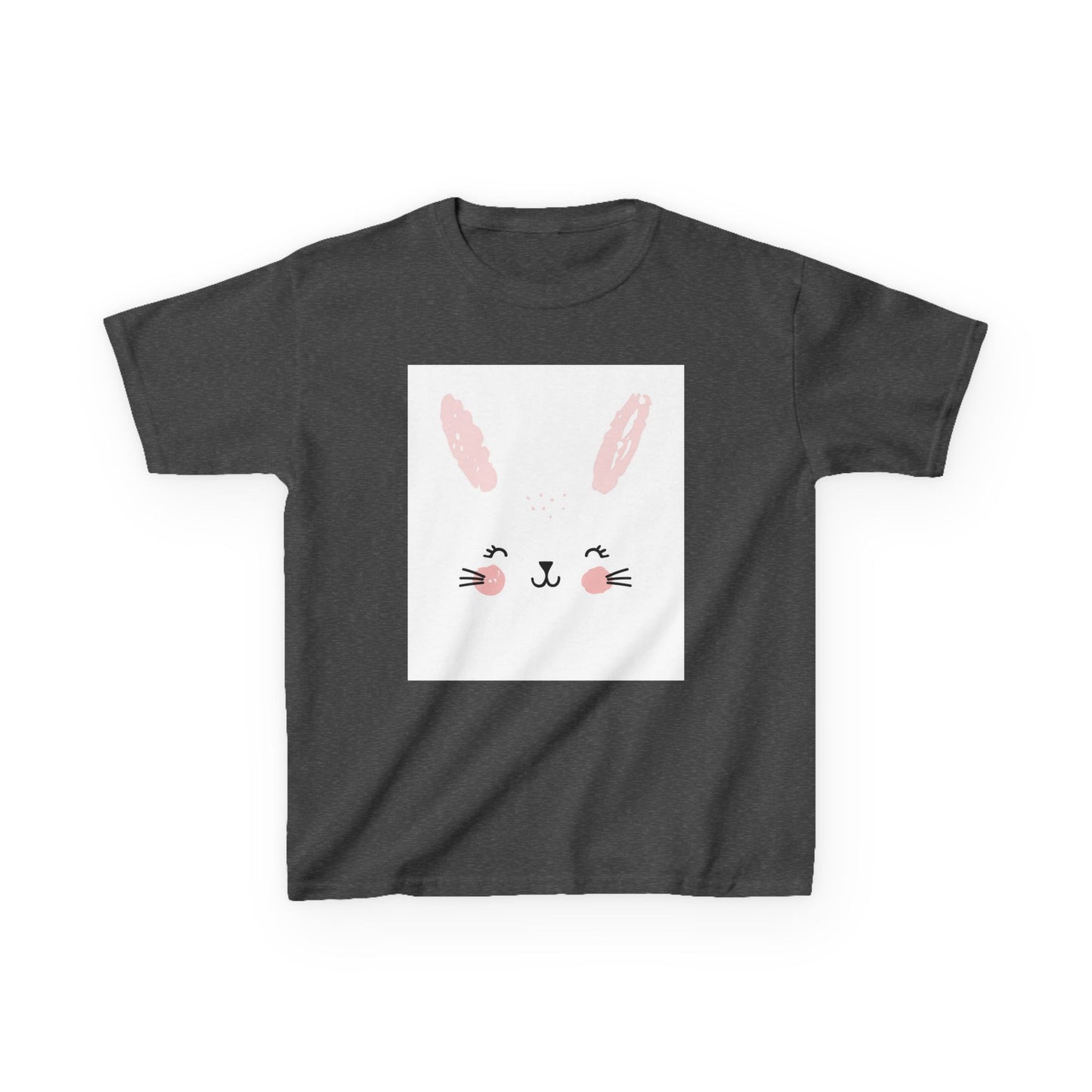 Adorable Bunny Kids Heavy Cotton Tee - Perfect for Easter & Everyday Fun