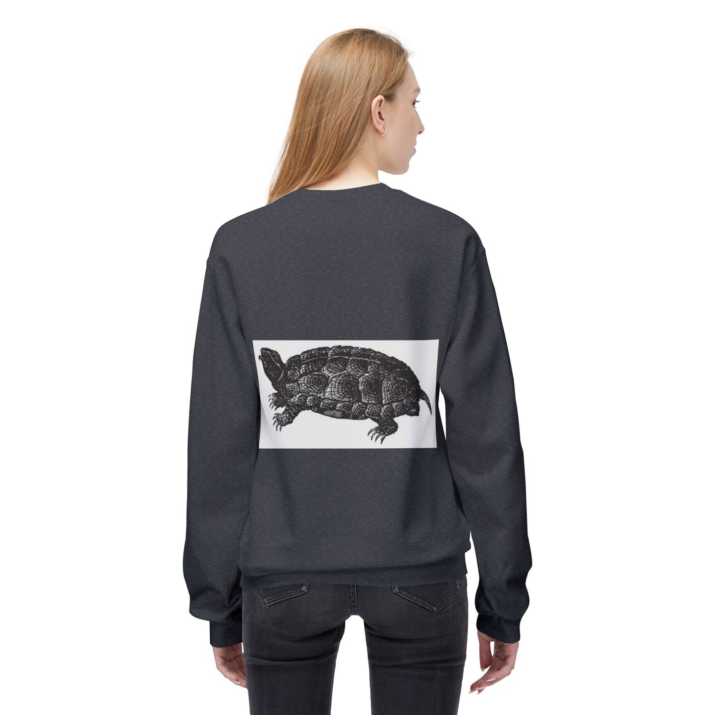 Turtle Design Unisex Fleece Crewneck Sweatshirt - Chill Vibes, Perfect Gift for Nature Lovers