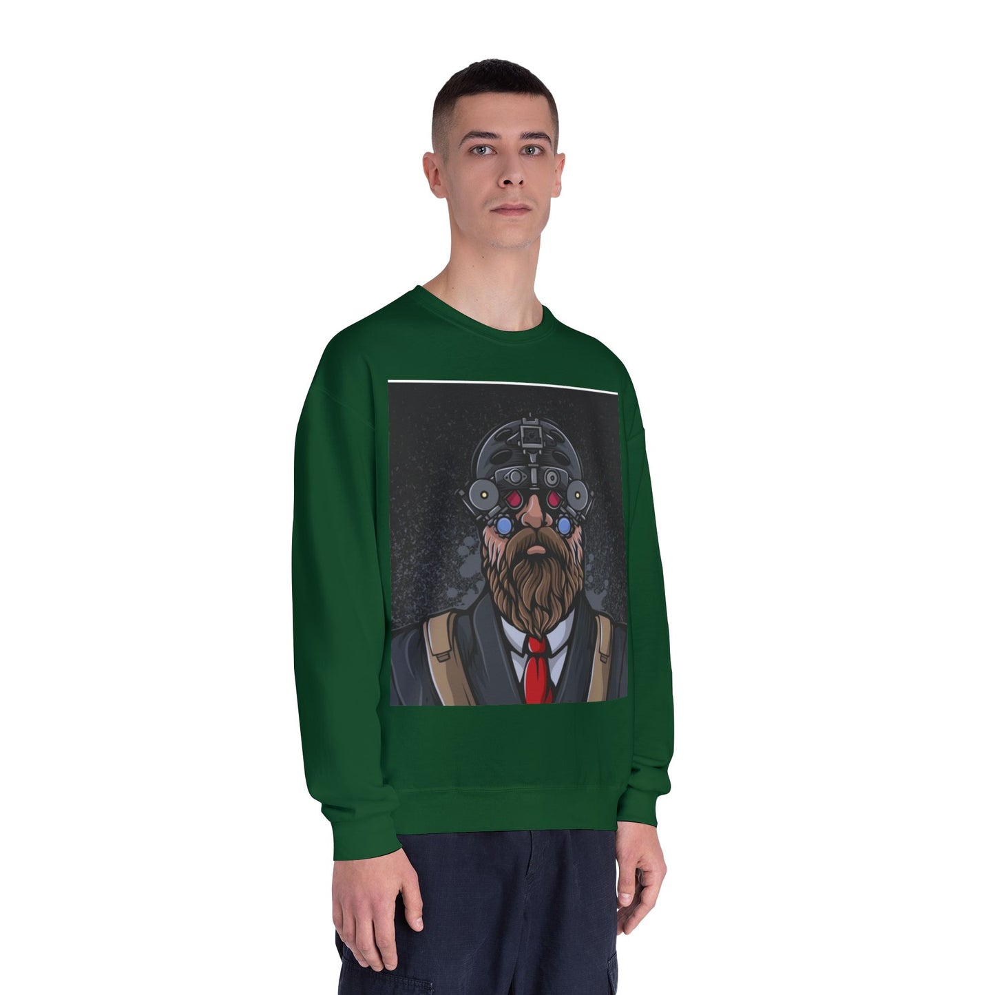 Bearded Warrior Crewneck Sweatshirt - Unisex Graphic Sweatshirt