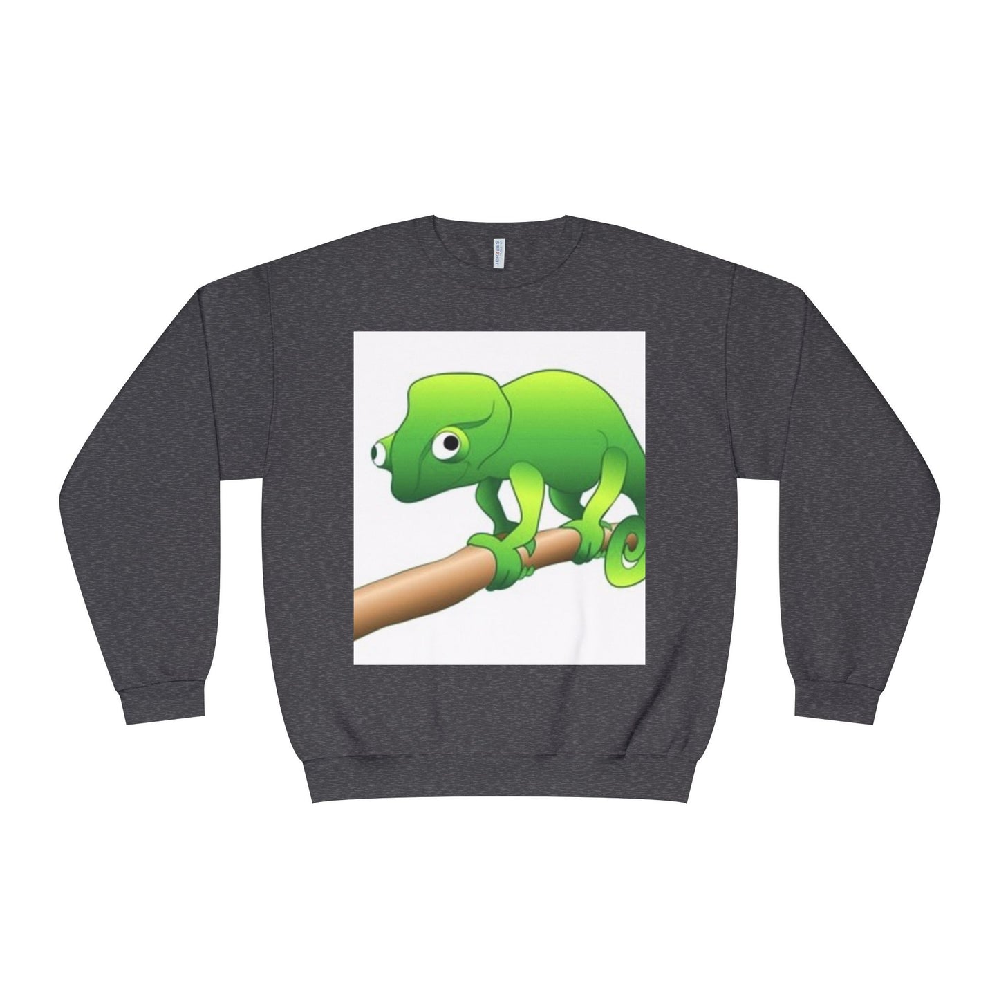 Charming Green Chameleon Sweatshirt - Cozy Unisex Crewneck for Nature Lovers