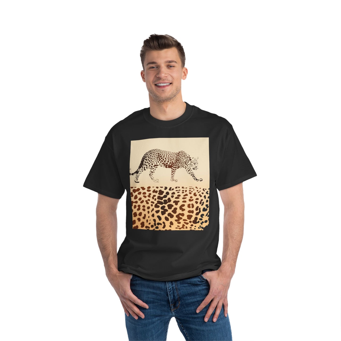 Wild Leopard Print Short-Sleeve T-Shirt for Animal Lovers