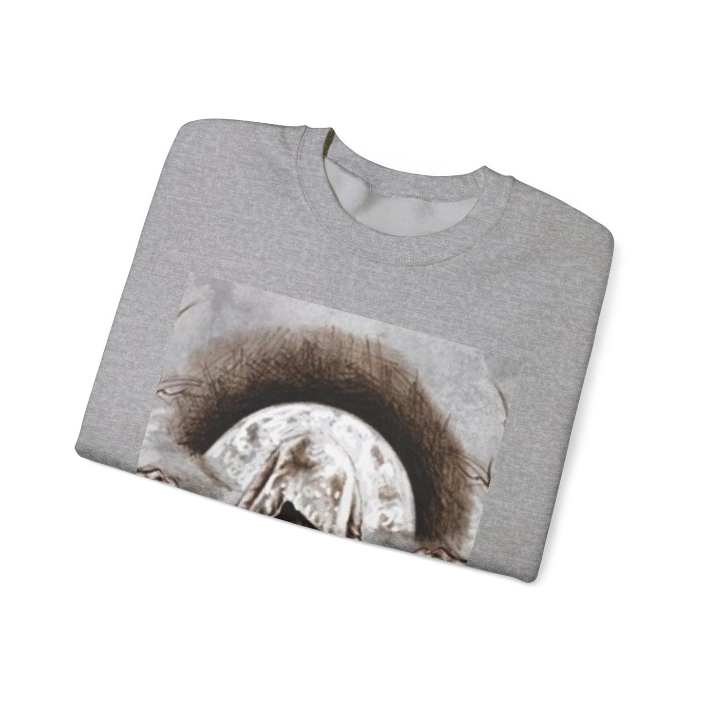 Mystical Hooded Figure Unisex Crewneck Sweatshirt - Fantasy Apparel for Dreamers