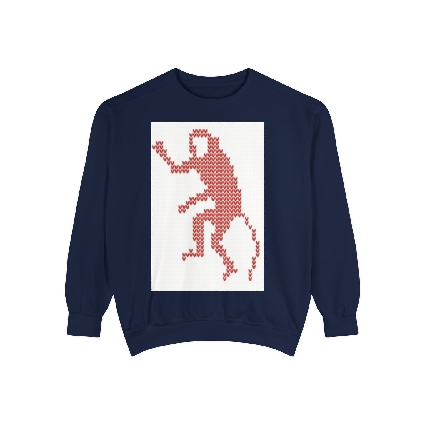 Vintage-Inspired Unisex Garment-Dyed Sweatshirt with Retro Monkey Design