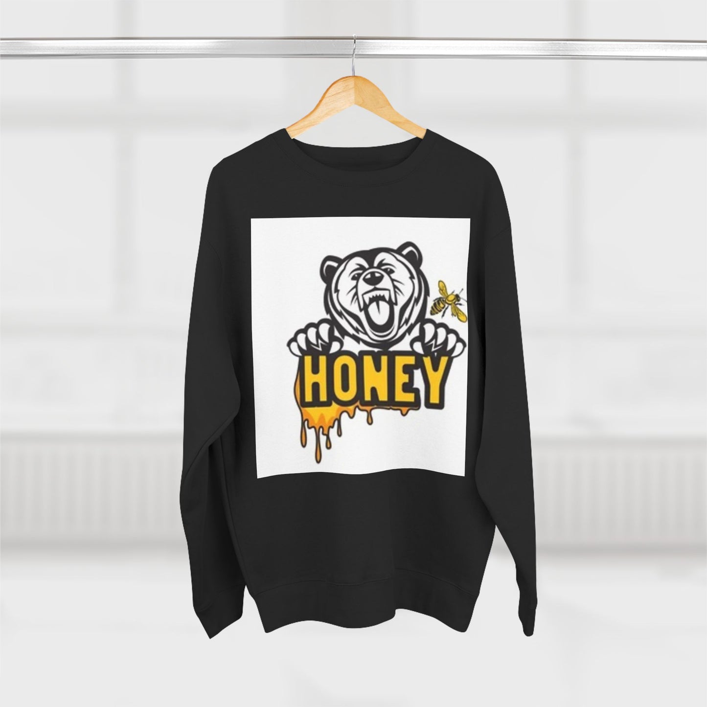 Honey Bear Unisex Crewneck Sweatshirt - Cozy and Fun Gift for Animal Lovers
