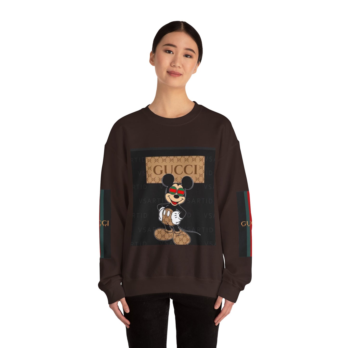 Gucci-Inspired Mickey Mouse Unisex Heavy Blend™ Crewneck Sweatshirt