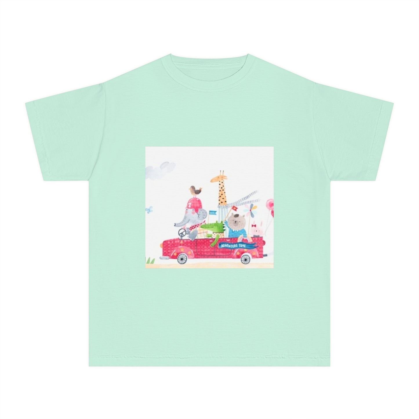 Fun Animal Adventure Youth Midweight Tee - Colorful Kids Tee for Playtime