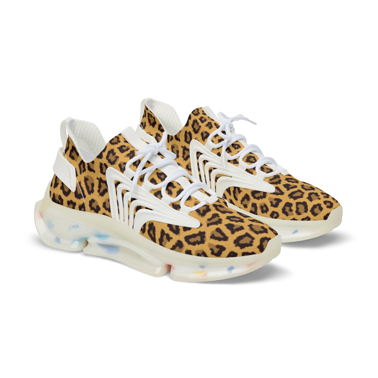 Men's Leopard Print Mesh Sneakers - Stylish Comfort for Everyday Wear