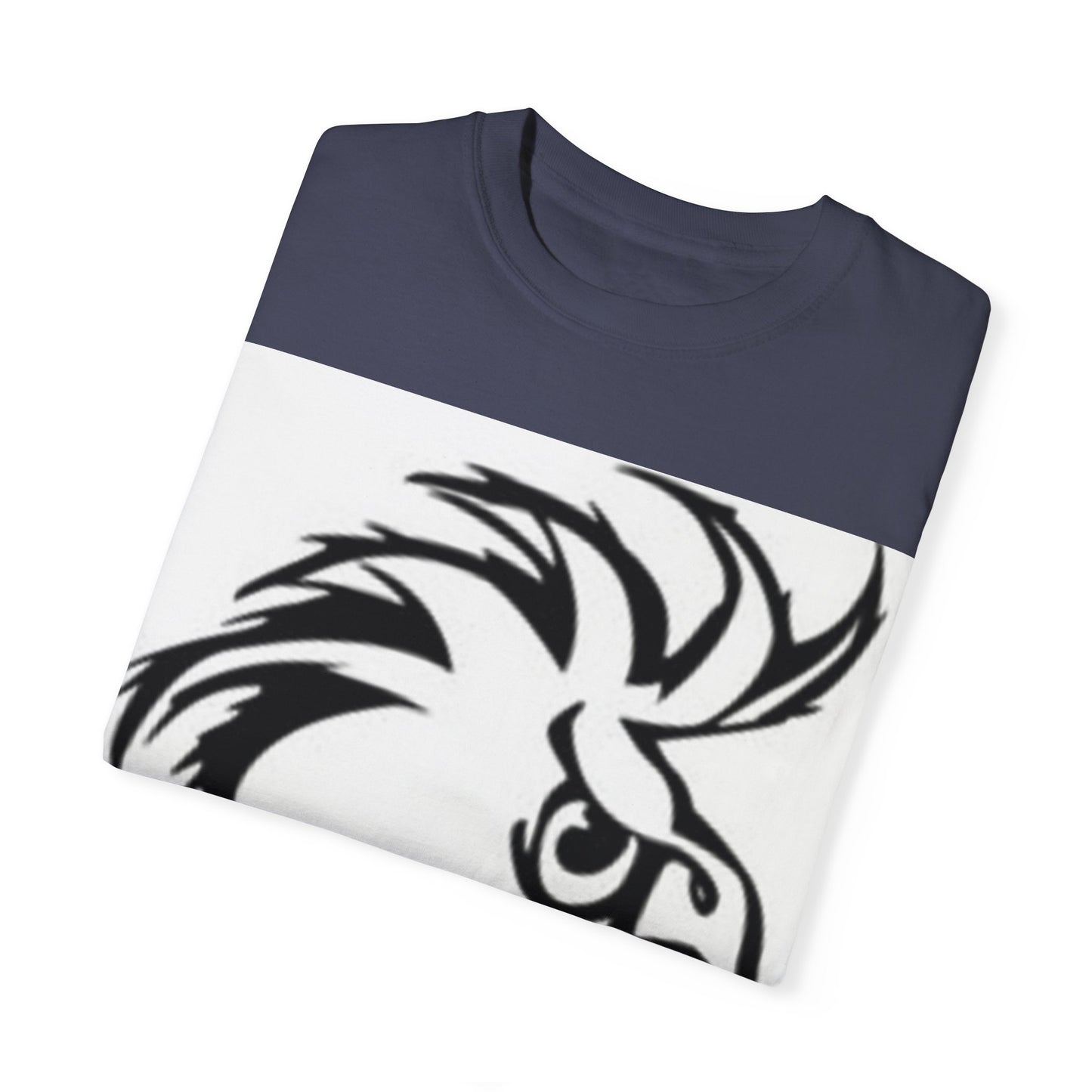 Artistic Unisex Garment-Dyed T-Shirt - Hand Drawn Patterns