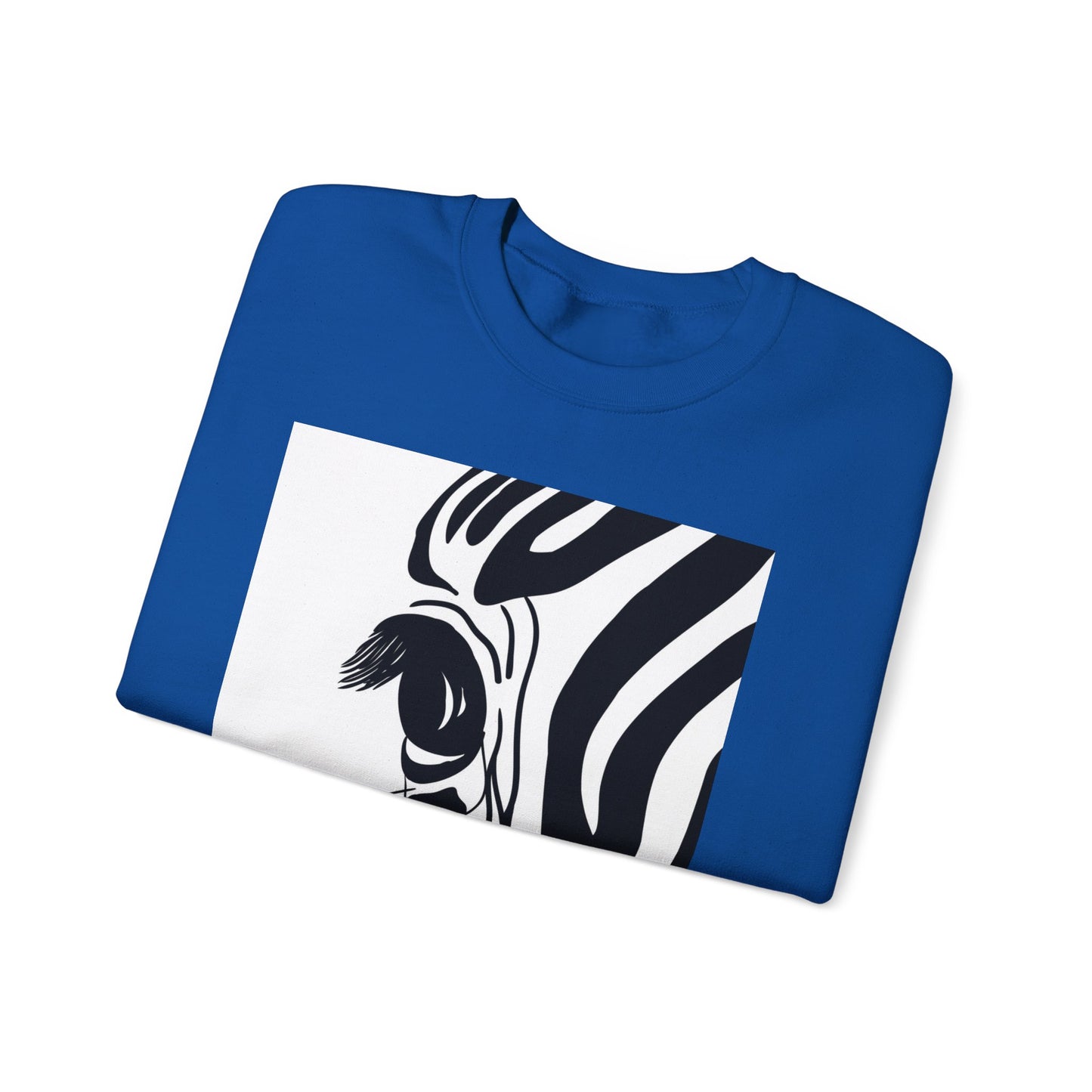 Artistically Designed Zebra Crewneck Sweatshirt - Perfect for Nature Lovers