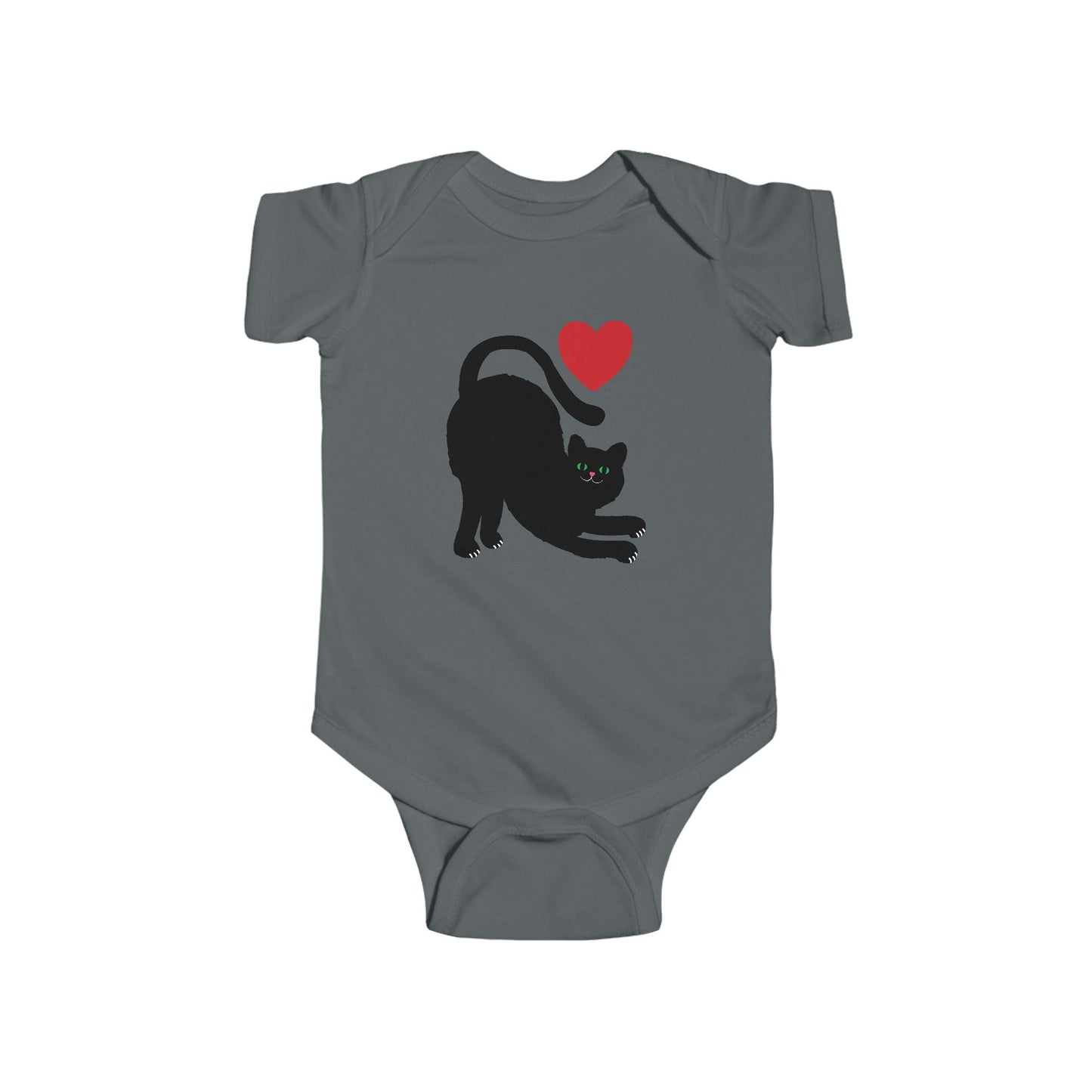 Adorable Black Cat Love Infant Bodysuit - Perfect for Cat Lovers