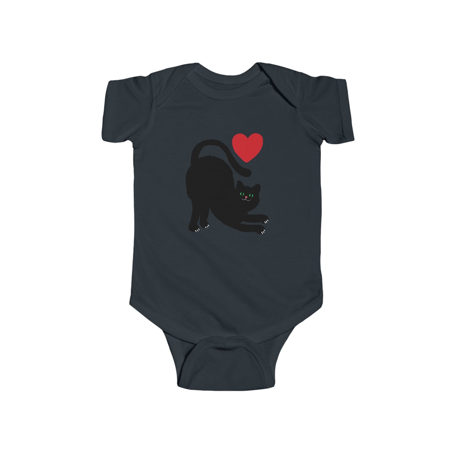 Adorable Black Cat Love Infant Bodysuit - Perfect for Cat Lovers