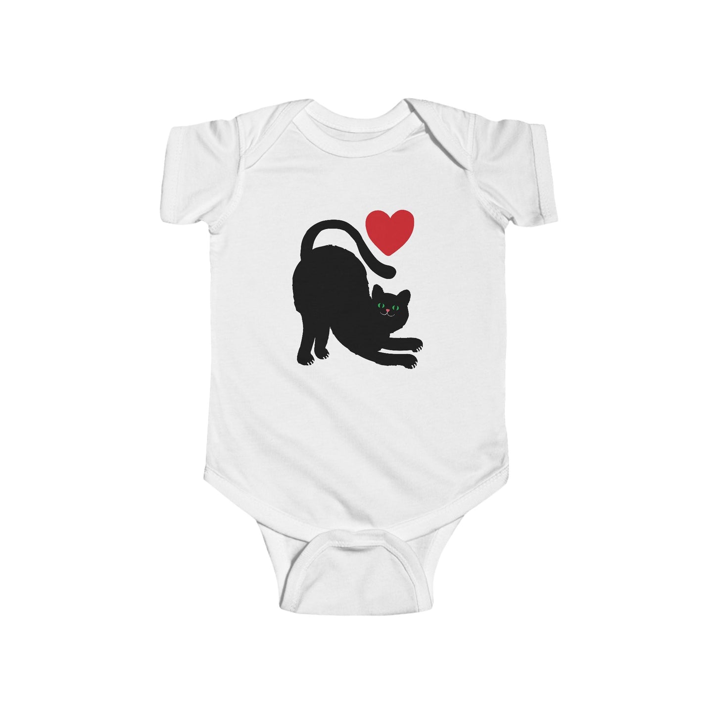 Adorable Black Cat Love Infant Bodysuit - Perfect for Cat Lovers
