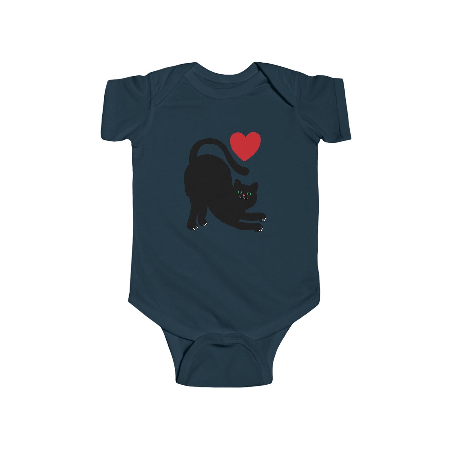 Adorable Black Cat Love Infant Bodysuit - Perfect for Cat Lovers