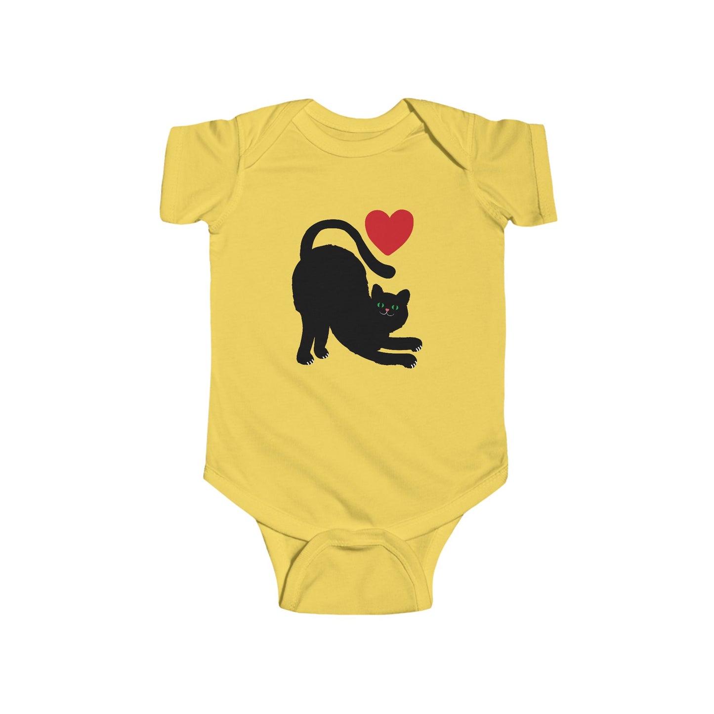 Adorable Black Cat Love Infant Bodysuit - Perfect for Cat Lovers