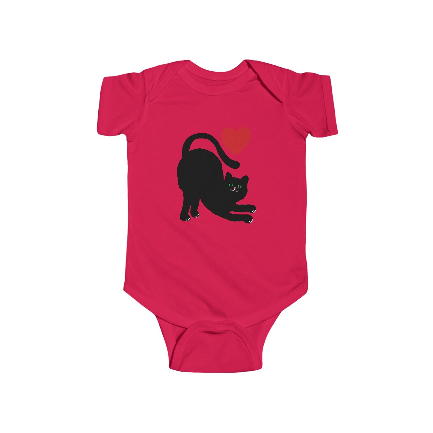 Adorable Black Cat Love Infant Bodysuit - Perfect for Cat Lovers