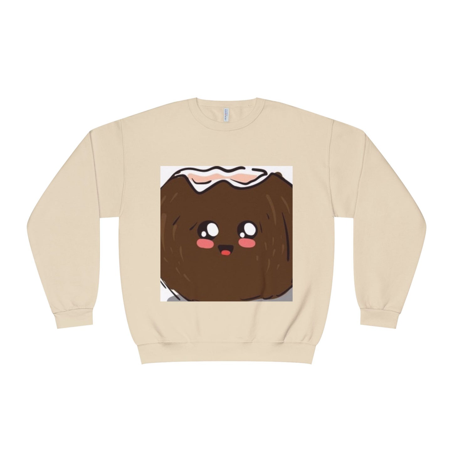 Cute Kawaii Coconut Crewneck Sweatshirt | Unisex Sweatshirt for Food Lovers