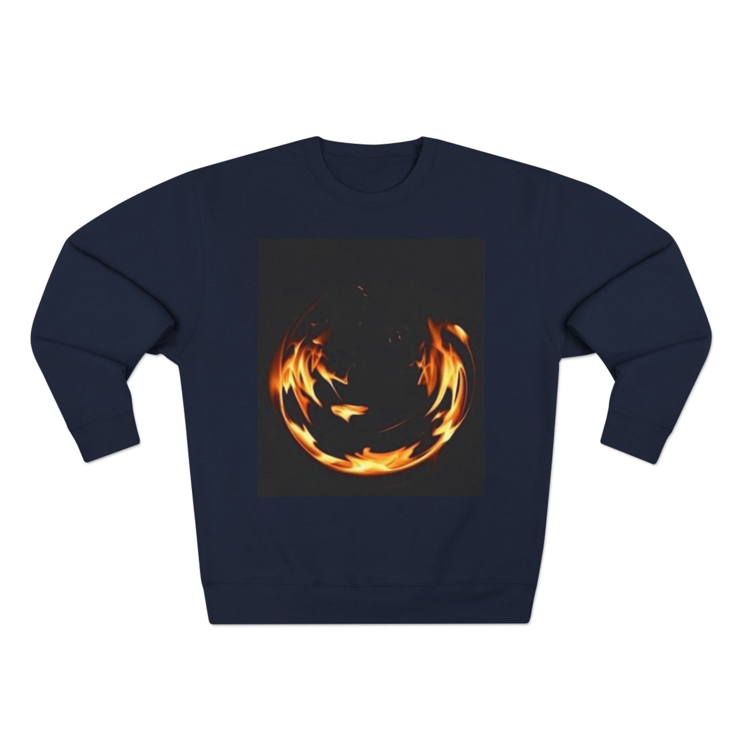 Unisex Crewneck Sweatshirt - Fire Vibes Graphic Sweatshirt for Cozy Nights