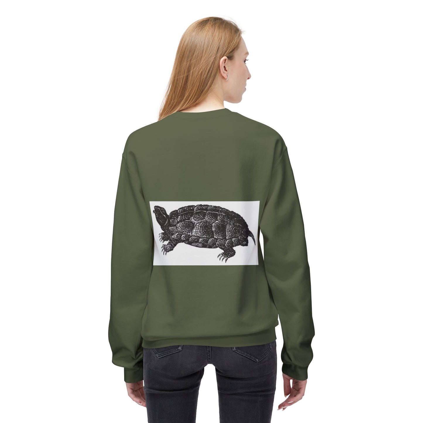 Turtle Design Unisex Fleece Crewneck Sweatshirt - Chill Vibes, Perfect Gift for Nature Lovers