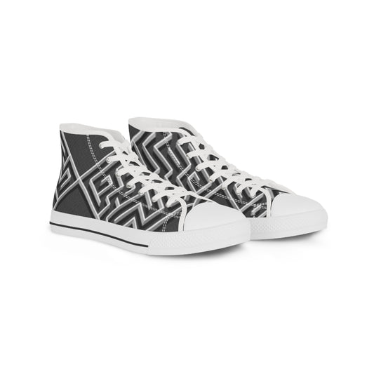 Stylish Black and White High Top Sneakers for Men