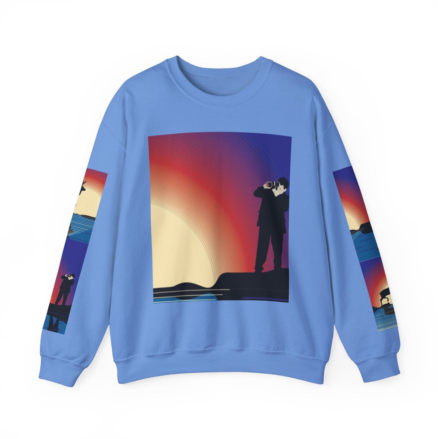 Vibrant Deer Sunset Unisex Crewneck Sweatshirt