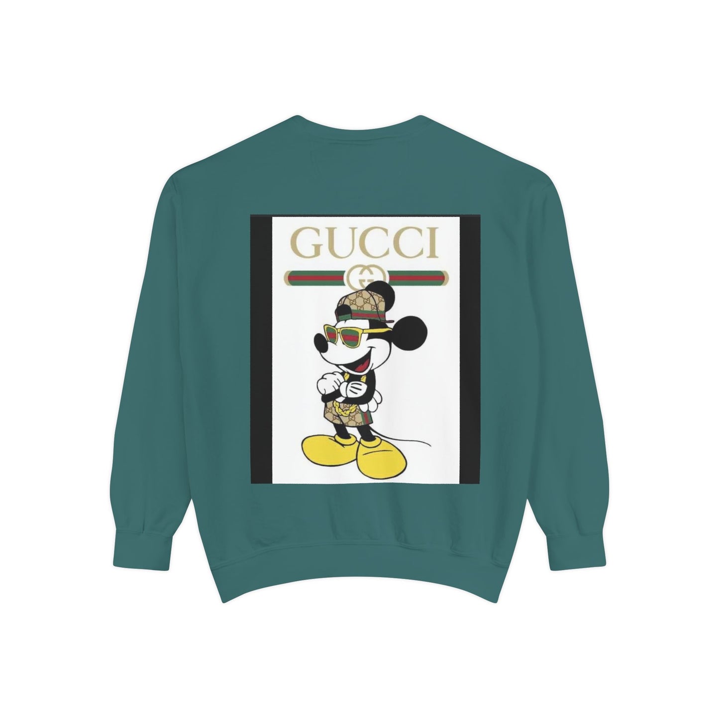 Mickey Mouse Gucci Streetwear Sweatshirt - Unisex Garment-Dyed