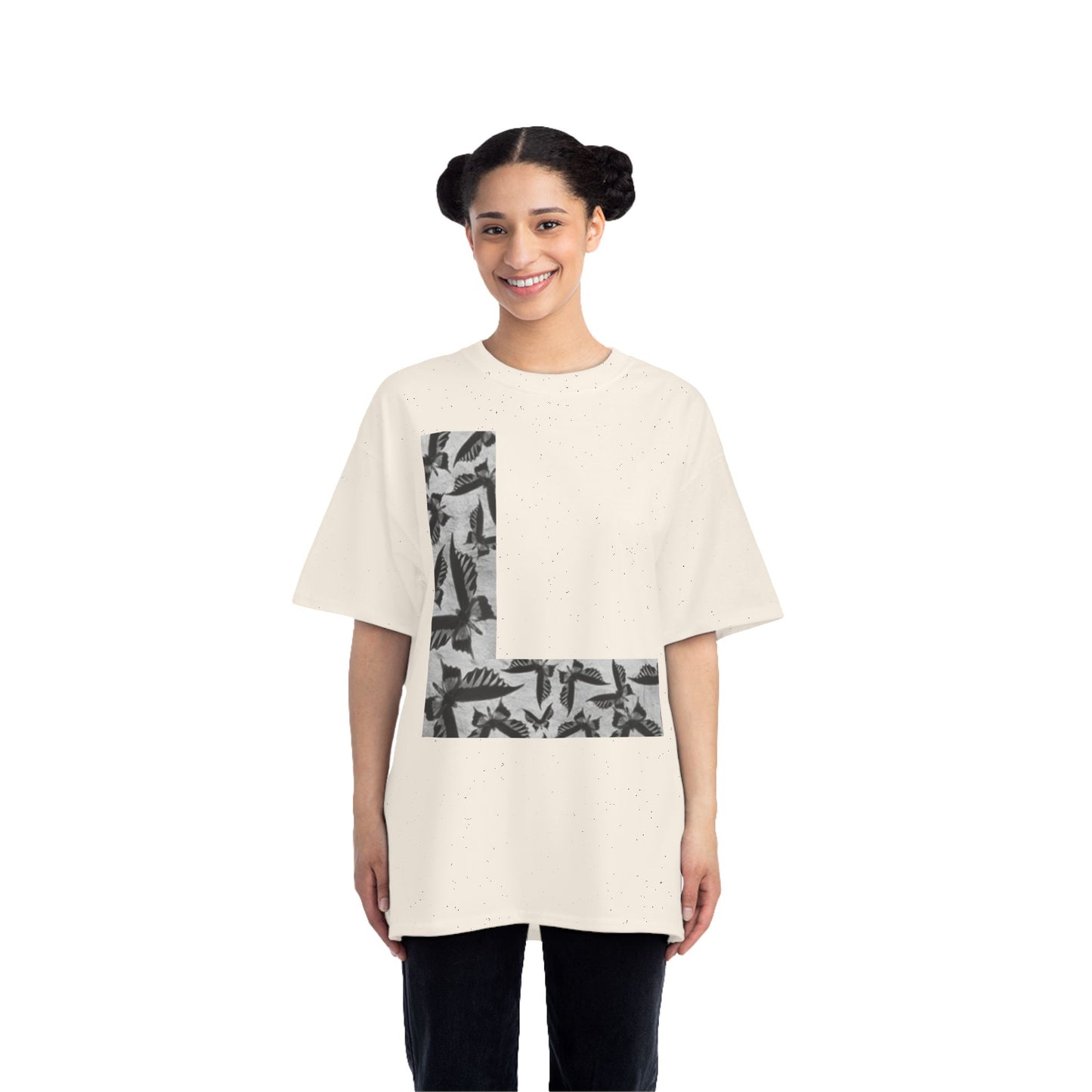 Stylish Butterfly L Graphic Tee - Casual Summer Wear