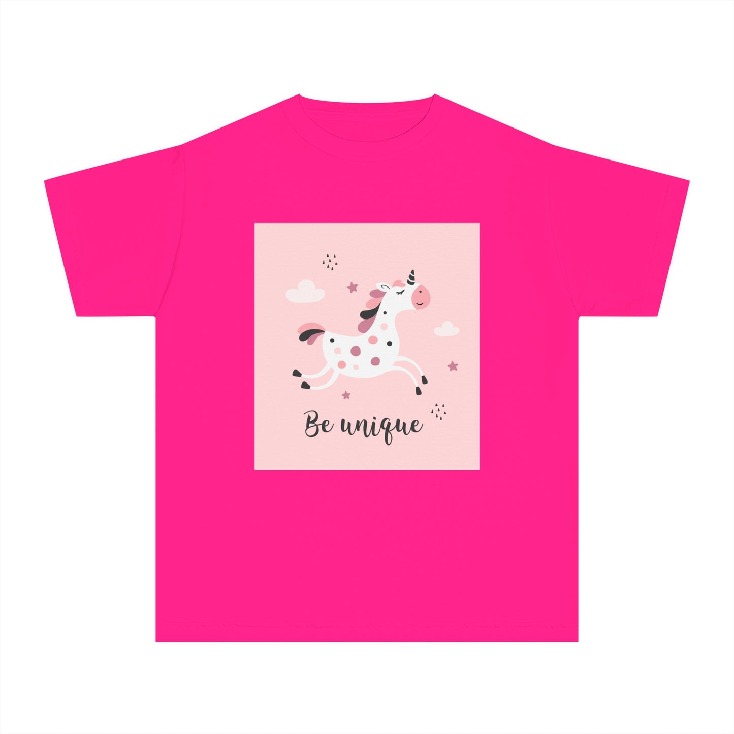 Girls' Unicorn T-Shirt - 'Be Unique' Midweight Tee