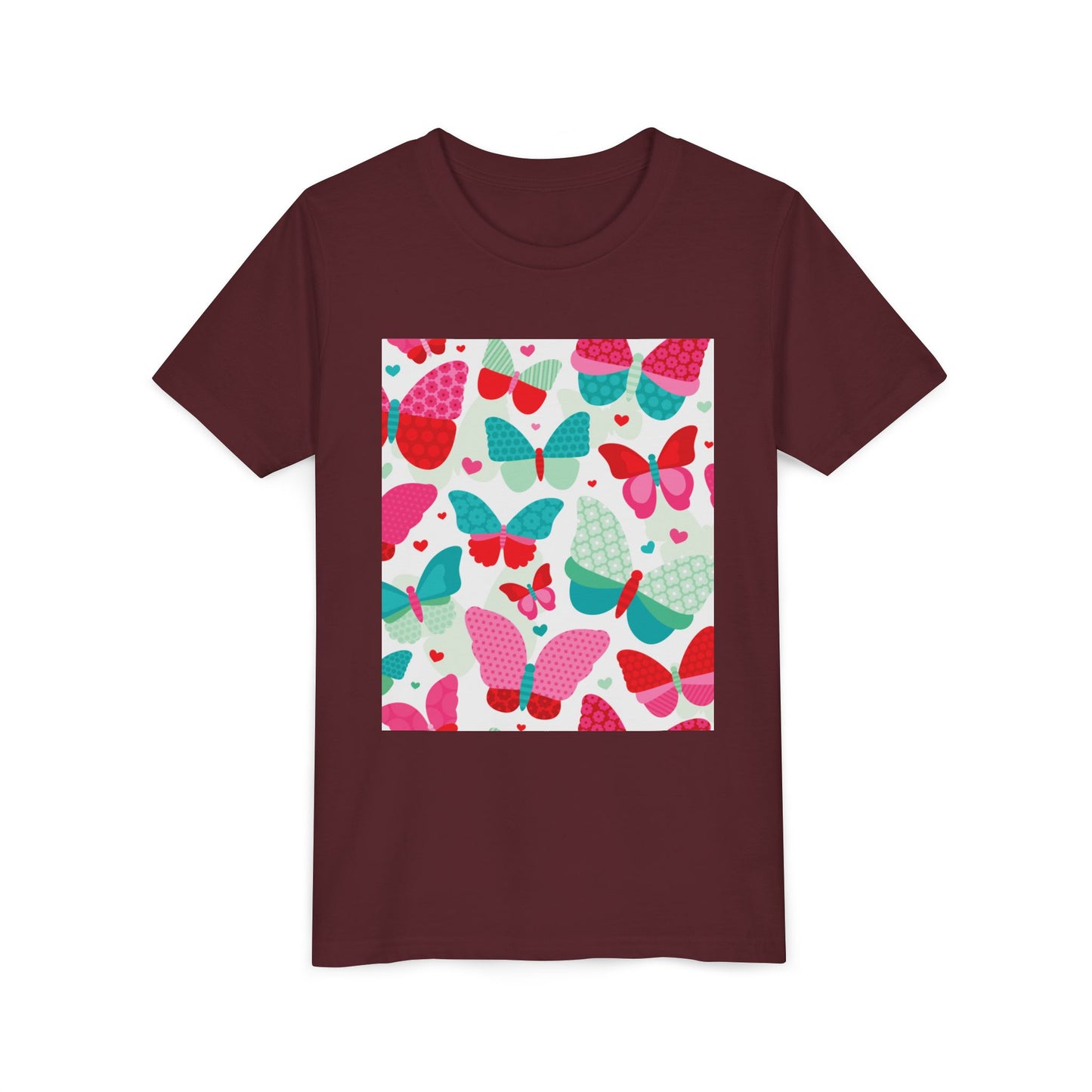 Colorful Butterfly Youth Short Sleeve Tee - Fun & Playful Design for Spring Celebrations