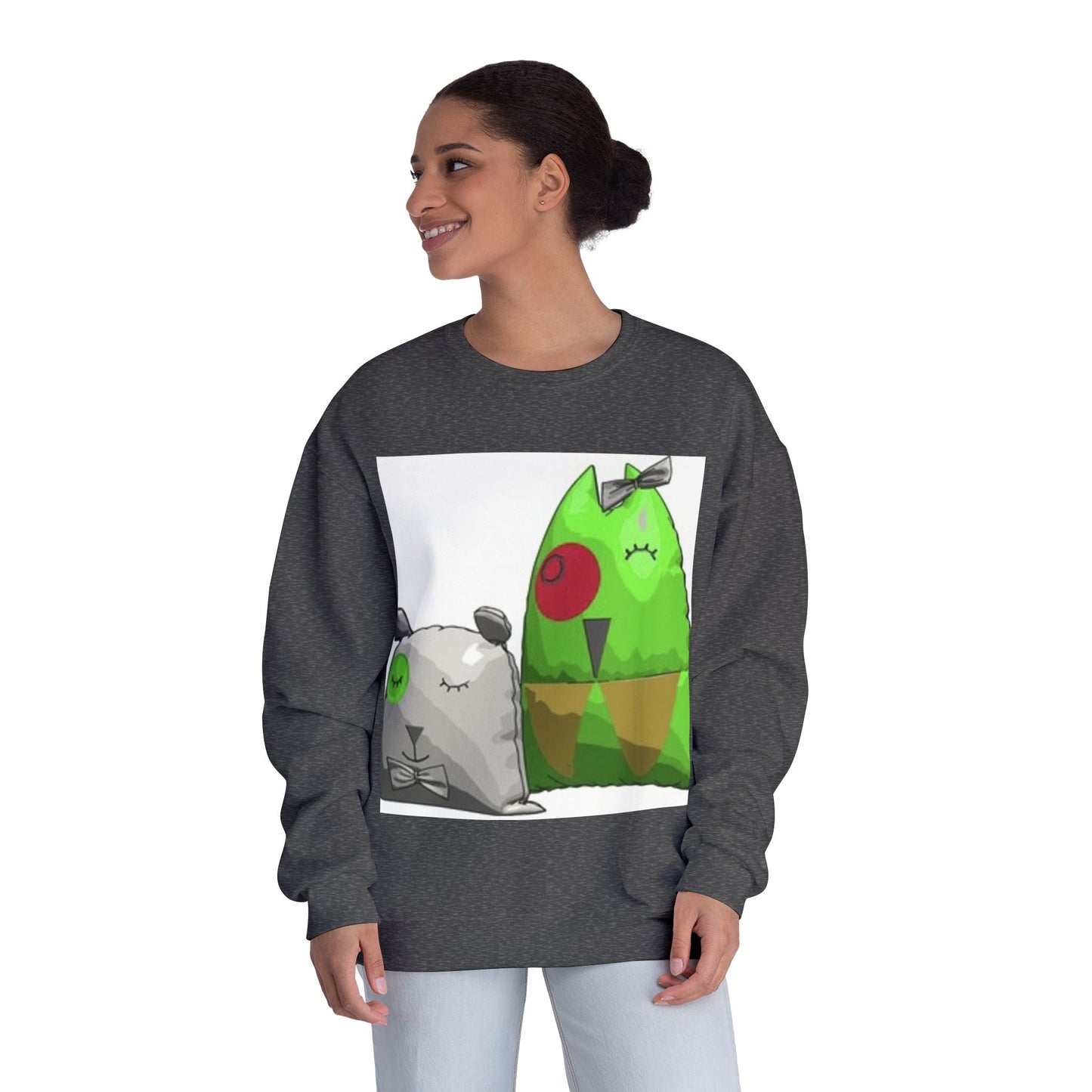 Cute Cartoon Monsters Unisex Crewneck Sweatshirt - Cozy Fun for All Ages