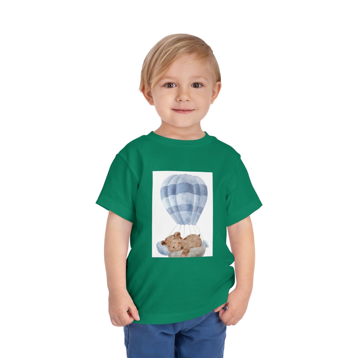 Cute Toddler Tee with Hot Air Balloon and Bear Design - Perfect for Playtime and Special Occasions