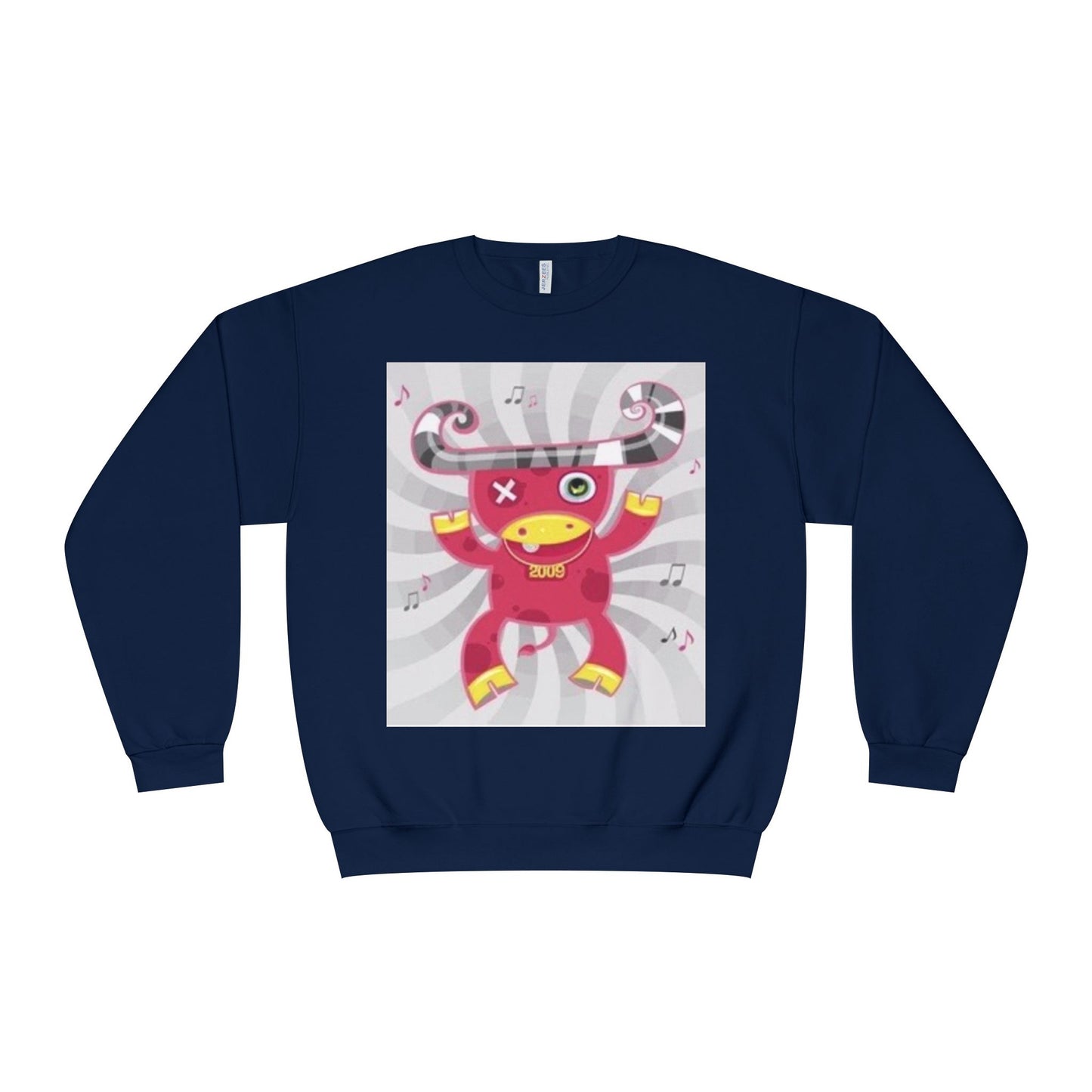 Fun Cartoon Monster Crewneck Sweatshirt - Unisex