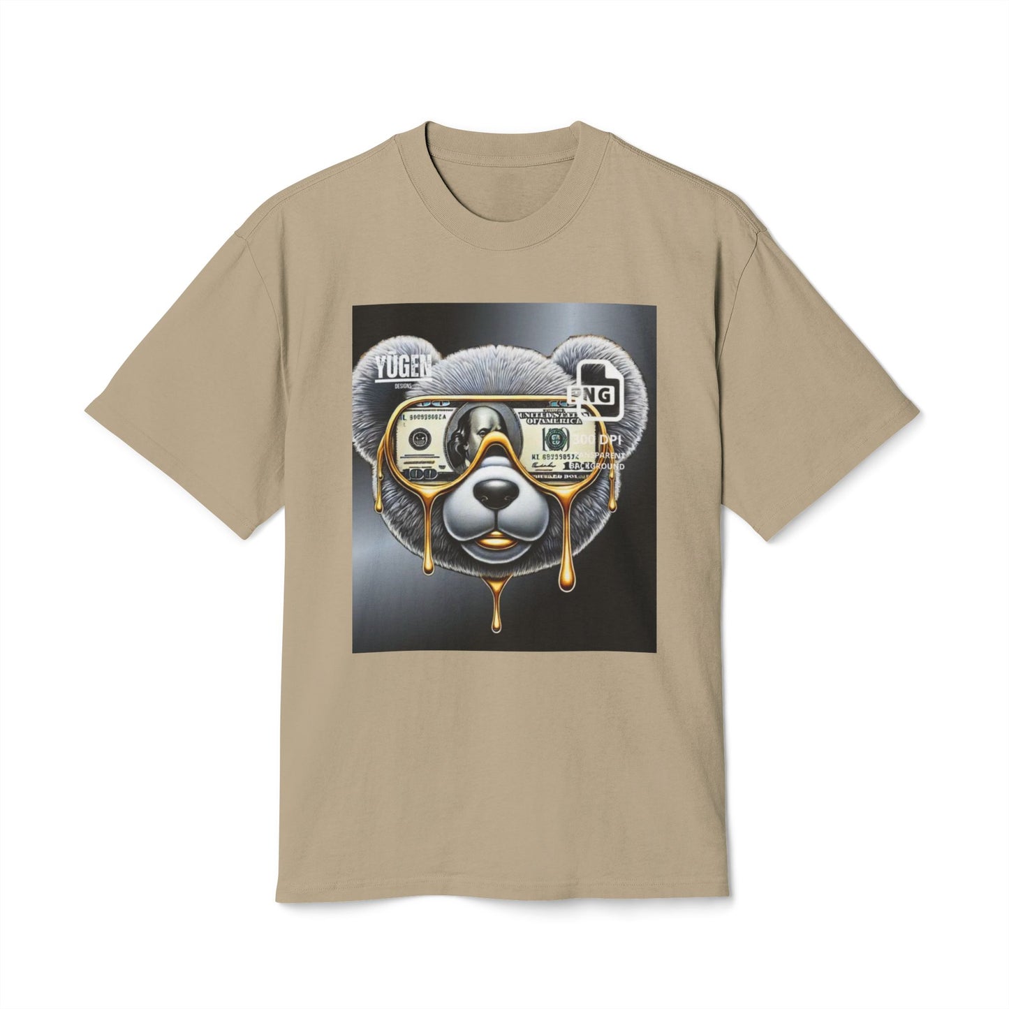 Cool Panda Money Art Unisex Heavy Faded Tee
