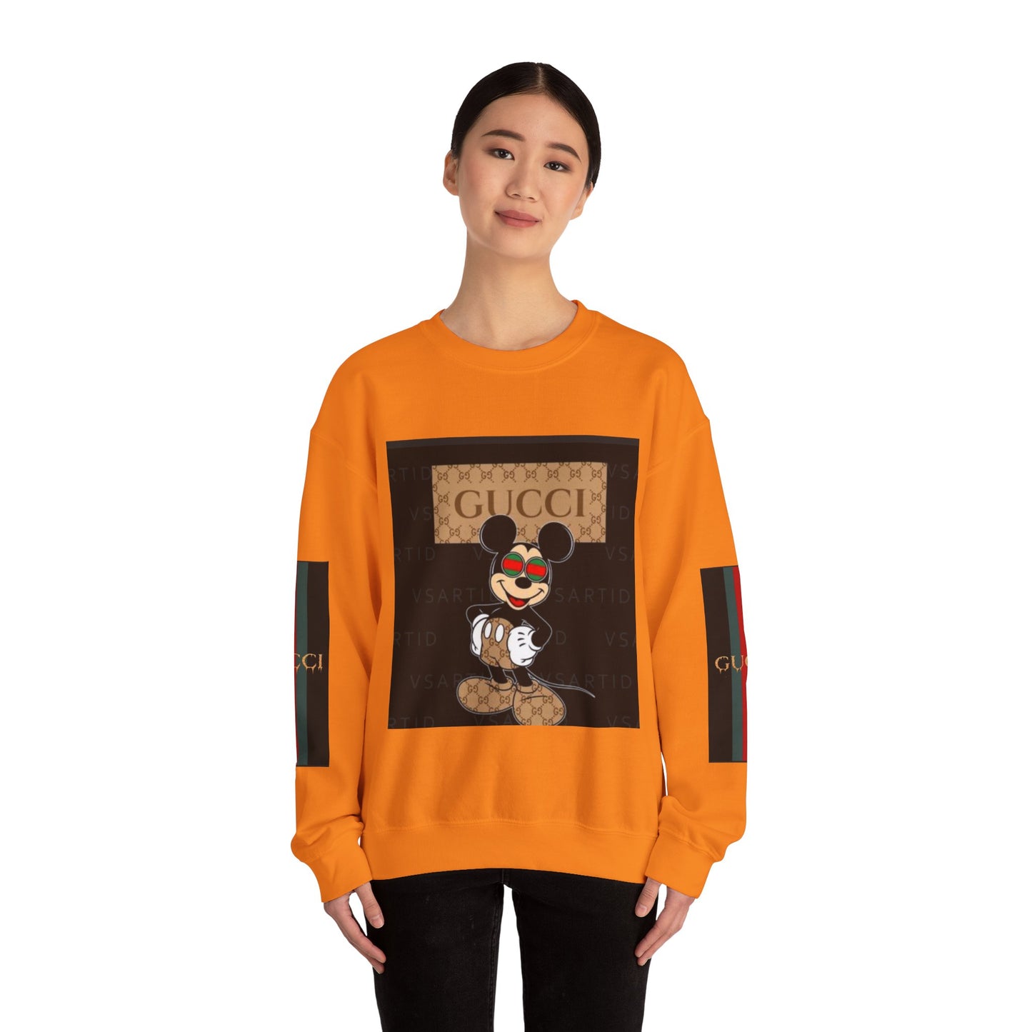 Gucci-Inspired Mickey Mouse Unisex Heavy Blend™ Crewneck Sweatshirt