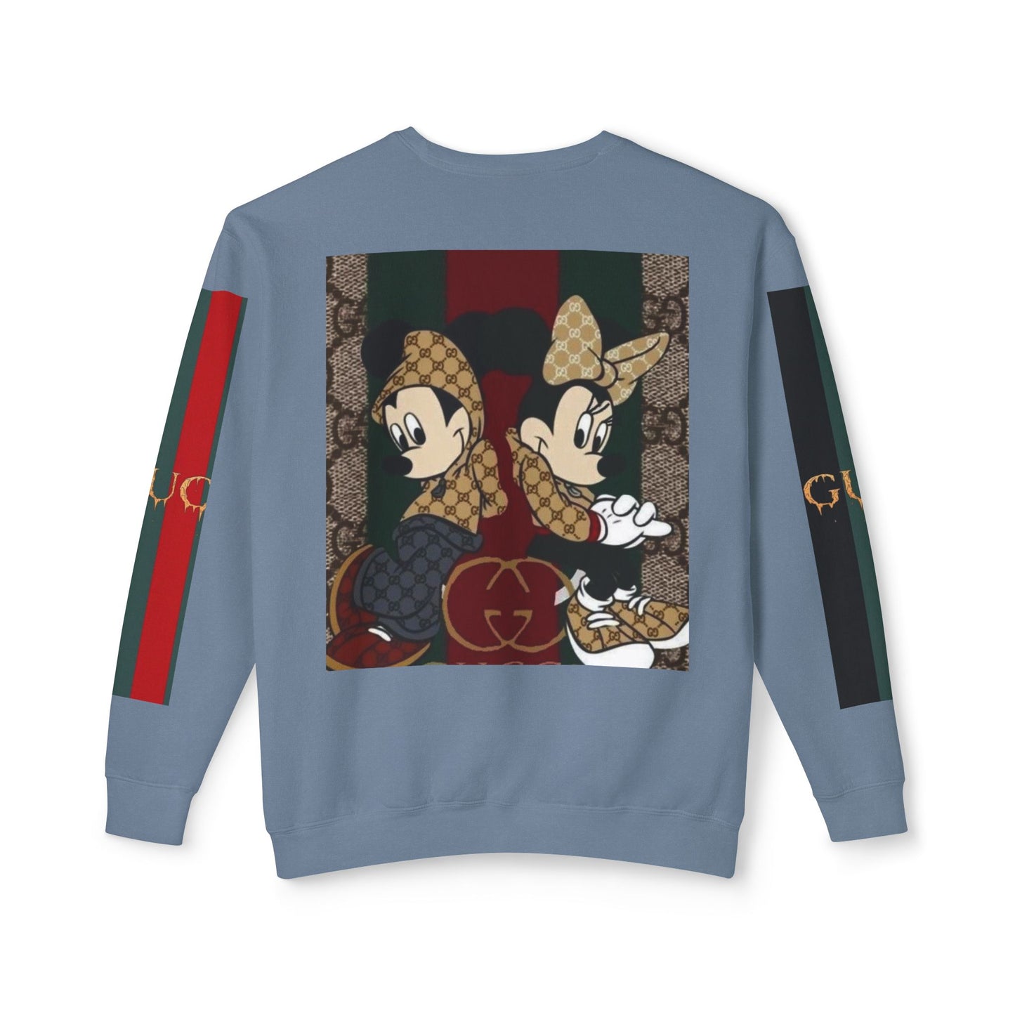 Gucci Inspired Unisex Crewneck Sweatshirt with Mickey & Minnie Design