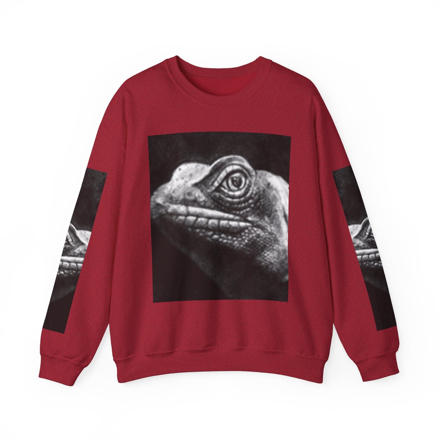 Unique Unisex Crewneck Sweatshirt with Bold Lizard Design