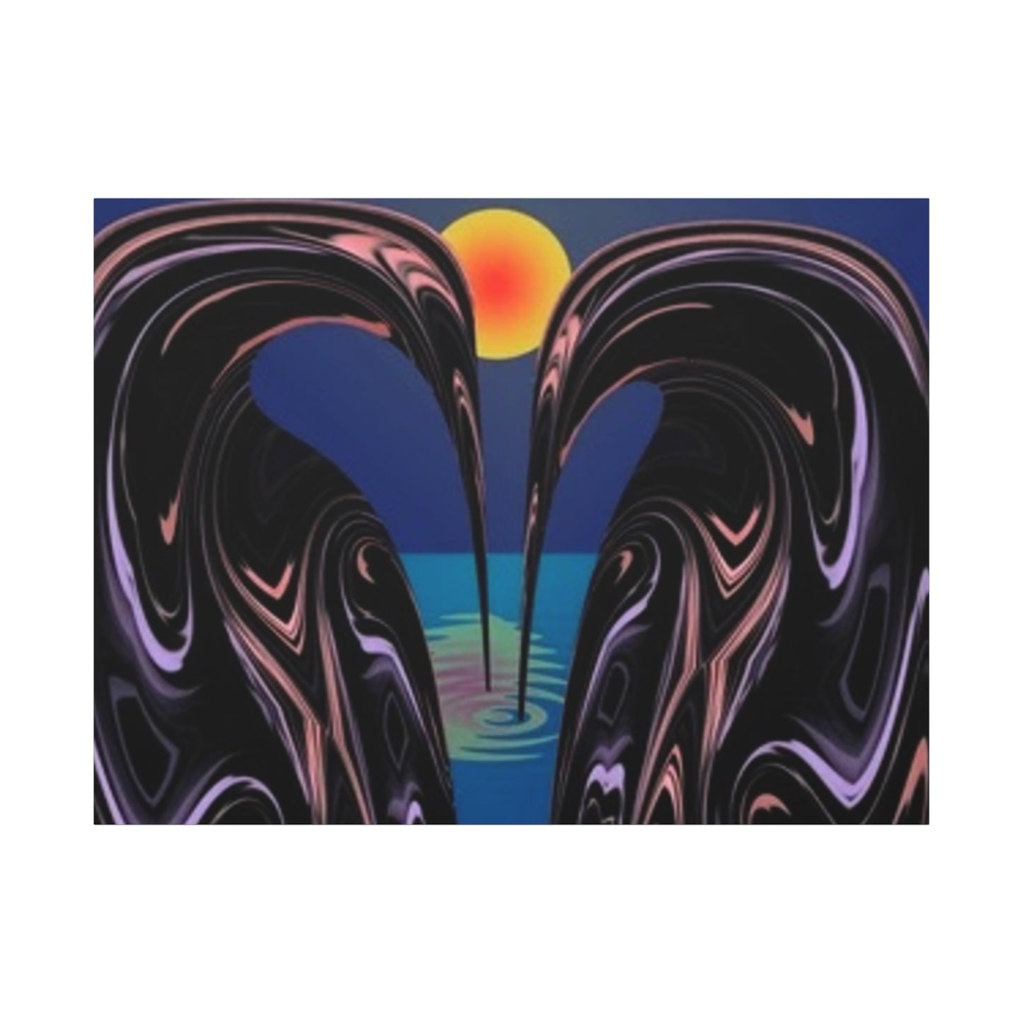 Romantic Abstract Canvas Art - Heart-Shaped Design for Home Decor