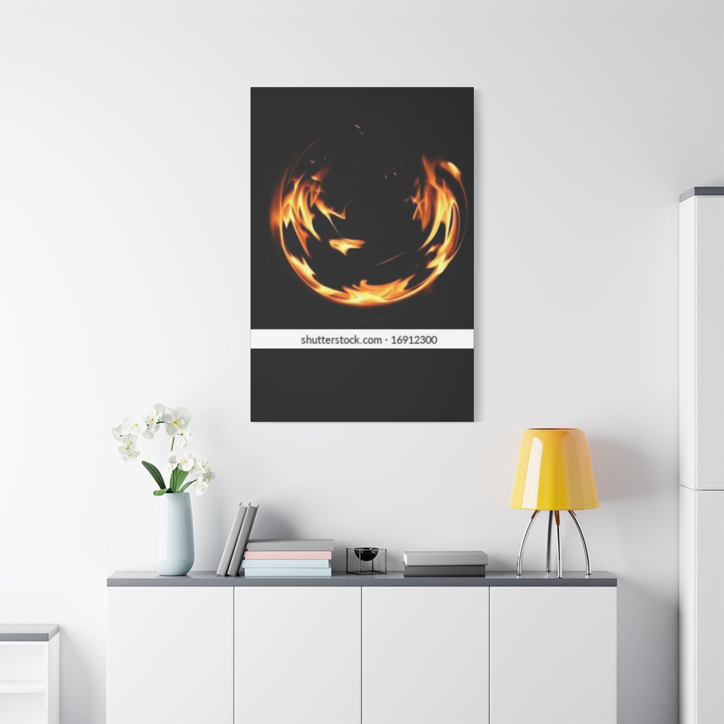 Fire Swirl Matte Canvas Art - Stretched 1.25" Gallery Wrap