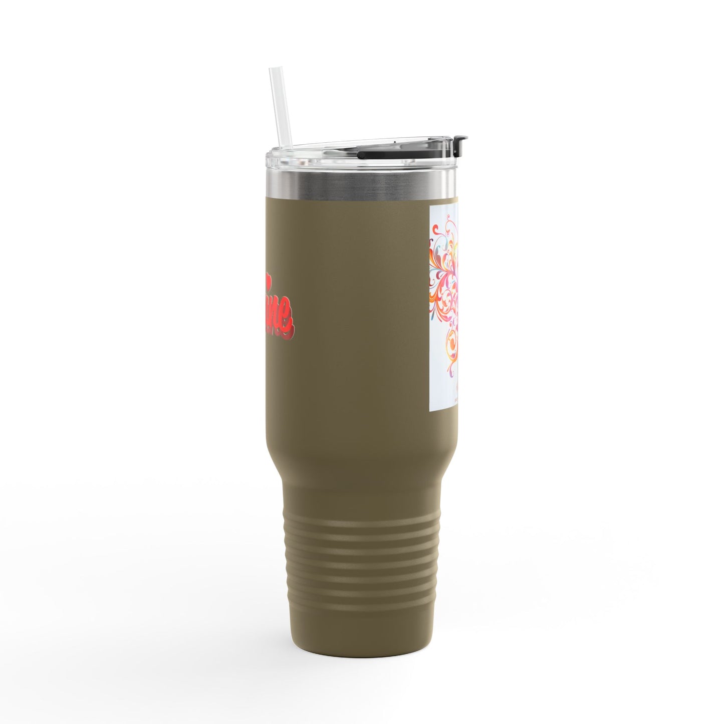 Elegant Insulated Travel Mug | 40oz with Nature-Inspired Design