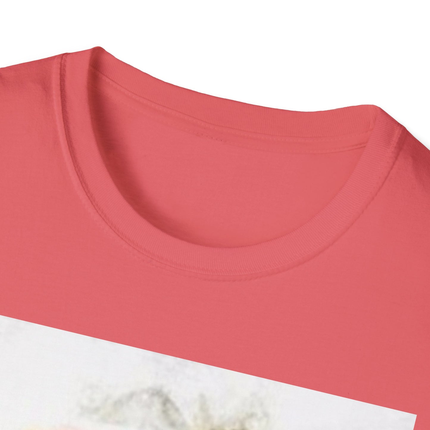 Playful Rabbit Design Unisex Softstyle T-Shirt - Perfect for Spring Celebrations