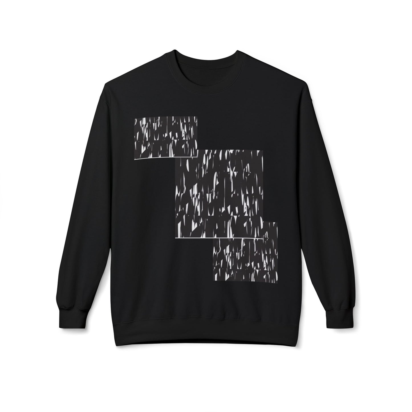 Modern Abstract Fleece Crewneck Sweatshirt - Cozy Unisex Apparel